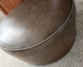 Leather Vintage 'Hassock' Ottoman!