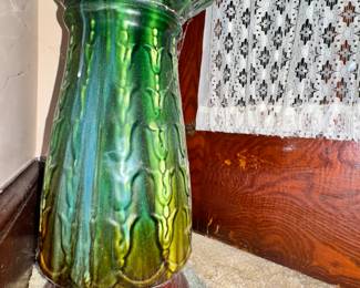 Majolica style pottery with some wear