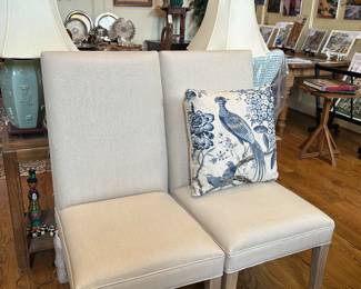 Brand new linen chairs.