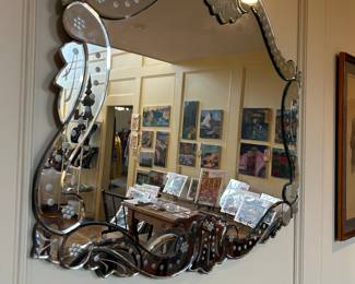 Venetian etched mirror
