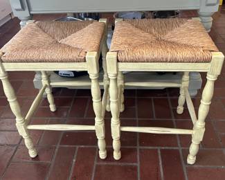 Caned kitchen stools