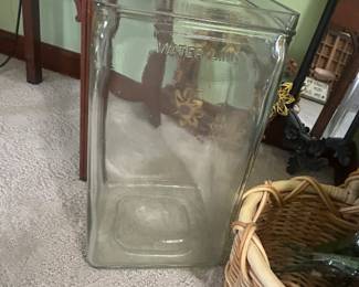Antique glass battery jar