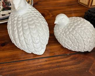 Vtg. Homco porcelain quail pair.