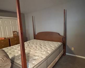 Handcrafted Amish King bed.  King size.  Mattresses included.