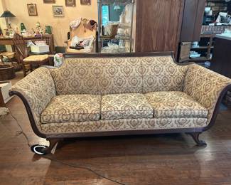Beautiful Duncan Fyfe parlor sofa.  Recently reupholstered.