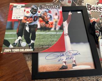 Sports Memorabilia, 2004 Tampa Bay team calendar signed by Earnest Graham, Charles Lee, Michael Clayton and more