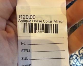 Antique Horse Collar Mirror 