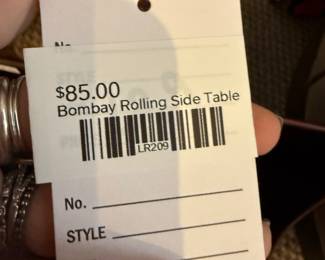 Bombay Rolling Side Table