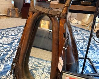 Antique Horse Collar Mirror 