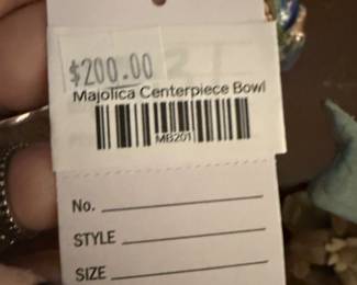 Majolica Centerpiece Bowl