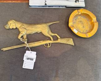 Brass Hunting Dog Key Holder, Ashtray