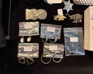 Earrings, Brooches 