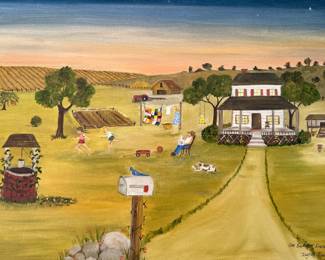 One Summer Evening oil on canvas by Ingrid Flanders 1978