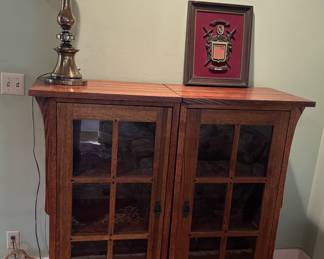 Mission or Arts and Craft style enclosed cabinet