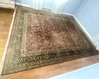 9x12 wool rug - blue, burgundy - heavy and amazing quality