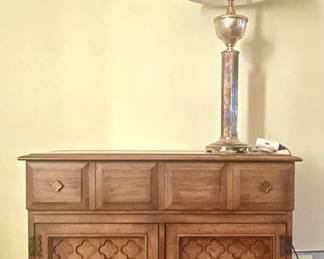 Vintage Bar cart with lift-top storage