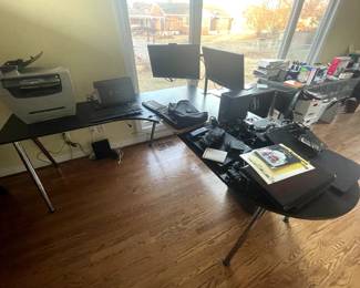 L shaped IKEA desk