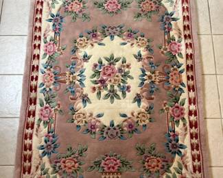 112 RectanglePinkFloralRug