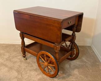 10 MidCenturyColonialStyleTeaorBarCart
