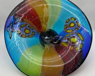 1 LargeMuranoMillefioriArtGlassBowl