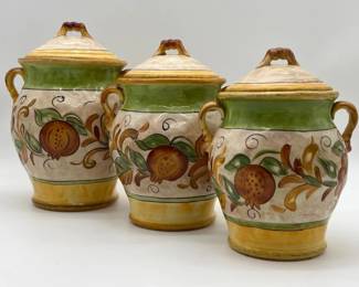 57 CertifiedInternationalMilanoPatternCanister3PieceSet