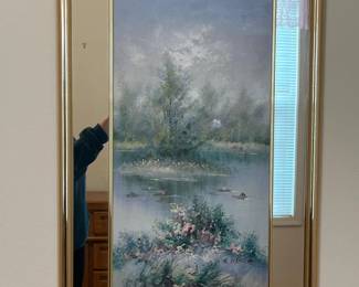 103 OilPaintingonBoardwithMirrorFrame