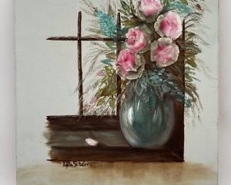 73 FlowerVasePaintingonCanvas