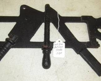 Cast Iron Butchers Trade Sign