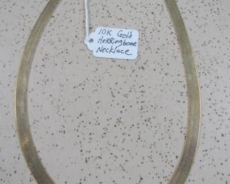 10K Gold Herringbone Necklace