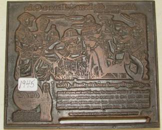 1945 Coke Printing Block