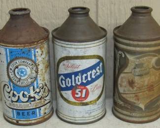 Old Beer Cans - Cook's Beer - Goldcrest 51 Beer - Falstaff Beer