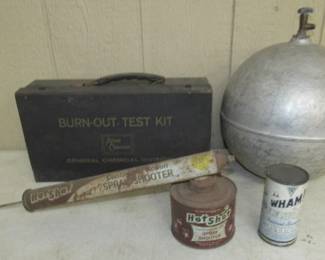 Burn Out Test Kit, Old Freon Tank, & Bug Sprayer