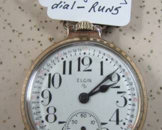 B.W. Raymond 19 Jewel Pocket Watch - Montgomery Dial - Runs!