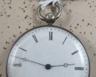 1856 Silver Cased Key Wind Pocket Watch