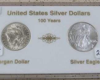Morgan Dollar & Silver Eagle Set