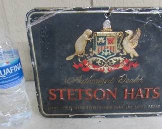 Old Metal Stetson Hats Sign