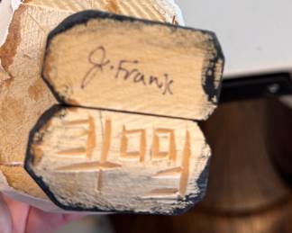 Folk Art Santa Hand-Made by American CarverJen Frank (Wisconsin). Photo 2 of 2.  