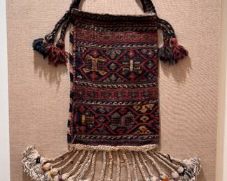 Antique Turkmen Spin-Bag Likely Yomut Tirbes Circa Late 1800s. 