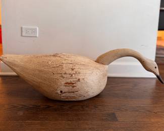 Fred & Sally Schieber Hand-Carved Swan Decoy Stamped - 4 Available (2 "Feeding"). All Measures Approximately 28" L x 14" D x 18" H. Photo 3 of 6. 