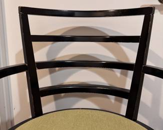 Knoll Studio Raul De Armas Ebonized Wood Arm Chair - 3 Available. Each Measures 21.5" W x 22" D x 33.75" H. Photo 2 of 6. 