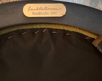 Knoll Studio Raul De Armas Ebonized Wood Arm Chair - 3 Available. Each Measures 21.5" W x 22" D x 33.75" H. Photo 5 of 6. 