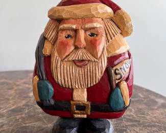 George John Folk Art Santa. Measures 4.5" W x 4.5" H. Photo 1 of 2. 