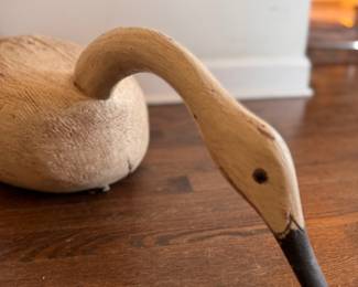 Fred & Sally Schieber Hand-Carved Swan Decoy Stamped - 4 Available (2 "Feeding"). All Measures Approximately 28" L x 14" D x 18" H. Photo 4 of 6. 