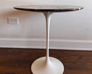Knoll Eero Saarinen Tulip Side Table with Mable Top - 2 Available. Each Measures 20" x 20.5" D. Photo 1 of 2.