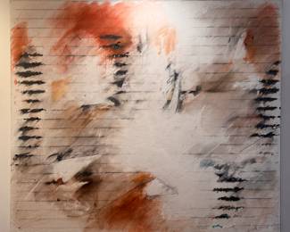 James H. Merrell Large Scale Mixed Media on Canvas. Measures 90" W x 78H," 1978. Signed by Artist. Photo 1 of 3. 