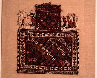 Antique Nomadic Camel Saddle Bag Attributed to Iran. 