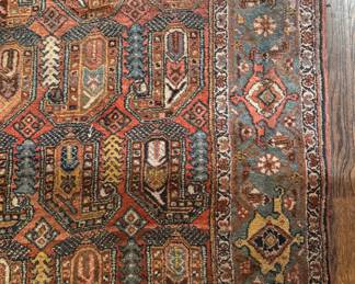 Late 19th Century/Early 20th Century Western Iran (Likely Heriz) Hand-Knotted Wool Rug. Measures 7' 4" x 13' 5". Photo 2 of 2. 
