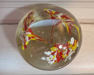 Vintage Glass Paperweight. 