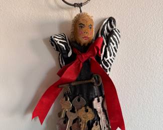 Key Ring Angel. Measures 5" W x 12" H. Photo 1 of 2.