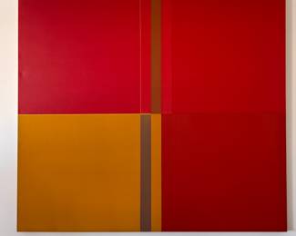 "Reed," Acrylic on Canvas. James Juszczyk 1970s (American Hard-Edge / Color Field Abstraction). His Work Is Included in the Whitney Museum of American Art's collection. Measures 70" x 80." Photo 1 of 7. 